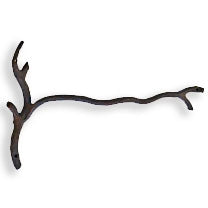 Wrought Iron South Fork Towel Bar 16" by Mathews & Co.