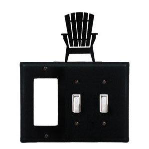 Wrought Iron Adirondack Combination Cover - Single GFI with Double Switch