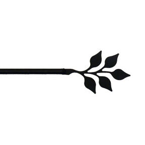 Wrought Iron Leaf Curtain Rod