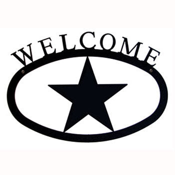 Wrought Iron Star Welcome Sign