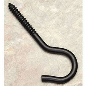 Wrought Iron Ceiling Screw Hook - 1 3/4 x 4 x 7/8 inches