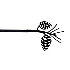 Wrought Iron Pine Cone Curtain Rod