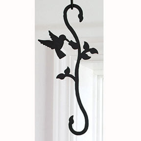 Wrought Iron Humming Bird & Flower S-Hook