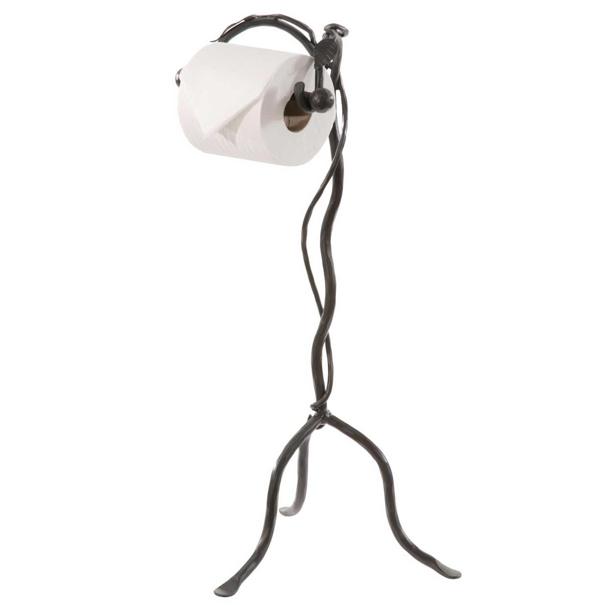 Wrought Iron Standing Toilet Paper Holder Leaf Toilet Paper Holder