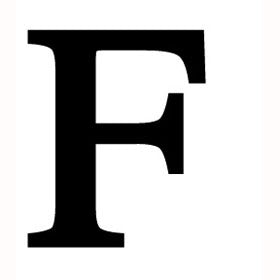 Wrought Iron Letter F