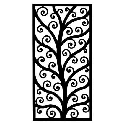 Wrought Iron Rectangular Wall Art Style 202 - Decorative Wall Plaques Wrought Iron